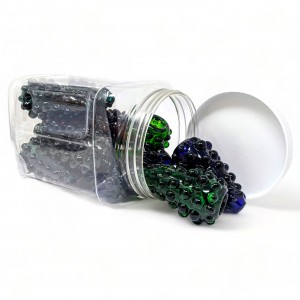 3.5" Assorted Color Marble Canvas, Art In Every Puff Hand Pipe 12ct JAR - [MHP12JAR]